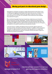 Centre For Games And Play Learning Through Games Moving Goal Posts In Educational Game Design